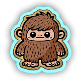 a sticker of a monkey with big eyes