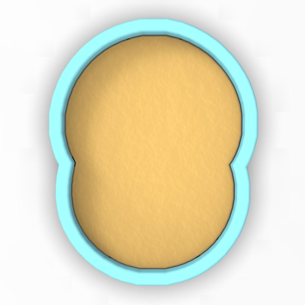 a round object with a blue border around it