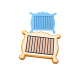 Baby Crib Cookie Cutter | Stamp | Stencil #1 Wedding / Baby / V Day Cookie Cutter Lady MINI - 2 Inches (5cm) Stamp ONLY 