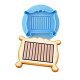 Baby Crib Cookie Cutter | Stamp | Stencil #1 Wedding / Baby / V Day Cookie Cutter Lady MINI - 2 Inches (5cm) **BUNDLE** Cutter + Debosser 