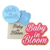 Baby in Bloom Cookie Cutter | Stamp | Stencil #3 Cookie Cutters Cookie Cutter Lady MINI - 2 Inches (5cm) **FULL SET BUNDLE** Cutter + Stamp + Stencil + Debosser **BEST DEAL** 