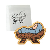 Baby Jesus Cookie Cutter | Stamp | Stencil #1 Xmas / Winter / NYE Cookie Cutter Lady MINI - 2 Inches (5cm) Stencil ONLY 