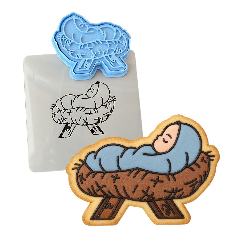 Baby Jesus Cookie Cutter | Stamp | Stencil #1 Xmas / Winter / NYE Cookie Cutter Lady 