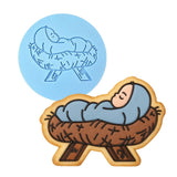 Baby Jesus Cookie Cutter | Stamp | Stencil #1 Xmas / Winter / NYE Cookie Cutter Lady MINI - 2 Inches (5cm) Debosser ONLY 