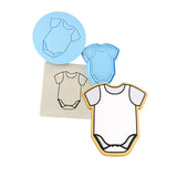 Baby Onesie Cookie Cutter | Stamp | Stencil #1 Wedding / Baby / V Day Cookie Cutter Lady MINI - 2 Inches (5cm) **FULL SET BUNDLE** Cutter + Stamp + Stencil + Debosser **BEST DEAL** 