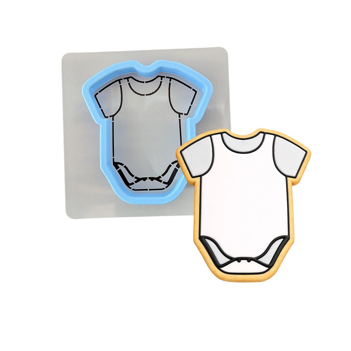 Baby Onesie Cookie Cutter | Stamp | Stencil #1 Wedding / Baby / V Day Cookie Cutter Lady MINI - 2 Inches (5cm) **BUNDLE** Cutter + Stencil 