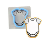 Baby Onesie Cookie Cutter | Stamp | Stencil #1 Wedding / Baby / V Day Cookie Cutter Lady MINI - 2 Inches (5cm) **BUNDLE** Cutter + Stencil 