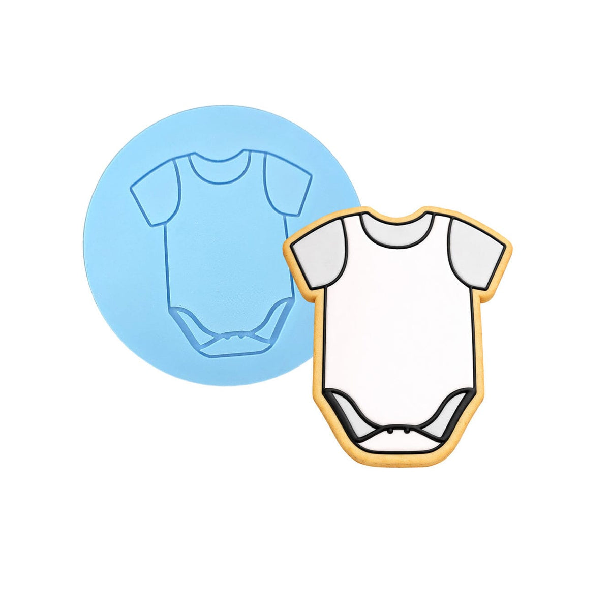 Baby Onesie Cookie Cutter | Stamp | Stencil #1 Wedding / Baby / V Day Cookie Cutter Lady MINI - 2 Inches (5cm) Debosser ONLY 