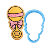 Baby Rattle 2 Cookie Cutter | Stamp | Stencil - SHARP EDGES - FAST Shipping - Choose Your Own Size! #1 Cookie Cutter Lady LITTLE - 3 Inches (7.62cm) Cookie Cutter ONLY (Outline) 