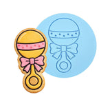 Baby Rattle 2 Cookie Cutter | Stamp | Stencil - SHARP EDGES - FAST Shipping - Choose Your Own Size! #1 Cookie Cutter Lady LITTLE - 3 Inches (7.62cm) Debosser ONLY 