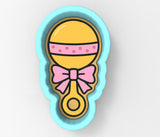 Baby Rattle 2 Cookie Cutter | Stamp | Stencil - SHARP EDGES - FAST Shipping - Choose Your Own Size! #1