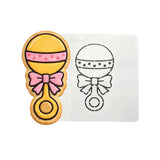 Baby Rattle 2 Cookie Cutter | Stamp | Stencil - SHARP EDGES - FAST Shipping - Choose Your Own Size! #1 Cookie Cutter Lady LITTLE - 3 Inches (7.62cm) Stencil ONLY 