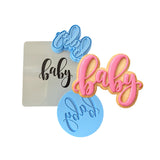 Baby Script 1 Cookie Cutter | Stamp | Stencil - SHARP EDGES - FAST Shipping - Choose Your Own Size! #1 Cookie Cutter Lady LITTLE - 3 Inches (7.62cm) **FULL SET BUNDLE** Cutter + Stamp + Stencil + Debosser **BEST DEAL** 