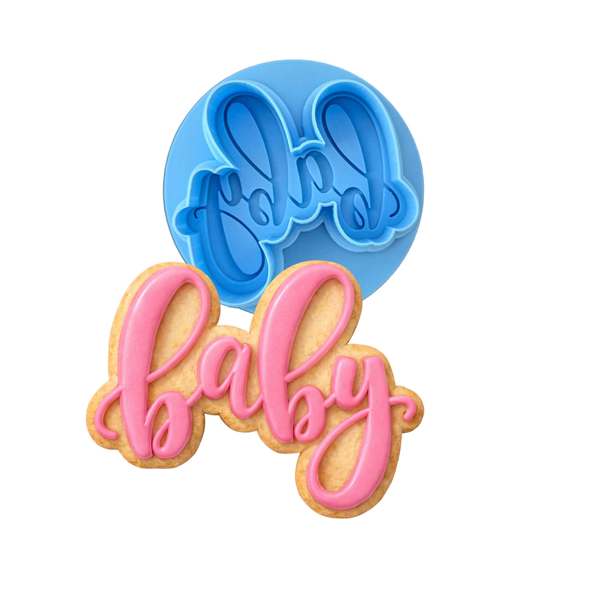 Baby Script 1 Cookie Cutter | Stamp | Stencil - SHARP EDGES - FAST Shipping - Choose Your Own Size! #1 Cookie Cutter Lady LITTLE - 3 Inches (7.62cm) **BUNDLE** Cutter + Debosser 