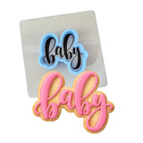 Baby Script 1 Cookie Cutter | Stamp | Stencil - SHARP EDGES - FAST Shipping - Choose Your Own Size! #1 Cookie Cutter Lady LITTLE - 3 Inches (7.62cm) **BUNDLE** Cutter + Stencil 