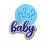 Baby Script 2 Cookie Cutter | Stamp | Stencil - SHARP EDGES - FAST Shipping - Choose Your Own Size! #1 Cookie Cutter Lady LITTLE - 3 Inches (7.62cm) Debosser ONLY 