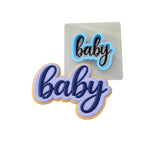 Baby Script 2 Cookie Cutter | Stamp | Stencil - SHARP EDGES - FAST Shipping - Choose Your Own Size! #1 Cookie Cutter Lady LITTLE - 3 Inches (7.62cm) **BUNDLE** Cutter + Stencil 