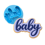 Baby Script 2 Cookie Cutter | Stamp | Stencil - SHARP EDGES - FAST Shipping - Choose Your Own Size! #1 Cookie Cutter Lady LITTLE - 3 Inches (7.62cm) **BUNDLE** Cutter + Debosser 