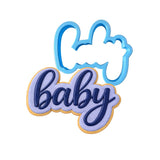 Baby Script 2 Cookie Cutter | Stamp | Stencil - SHARP EDGES - FAST Shipping - Choose Your Own Size! #1 Cookie Cutter Lady LITTLE - 3 Inches (7.62cm) Cookie Cutter ONLY (Outline) 