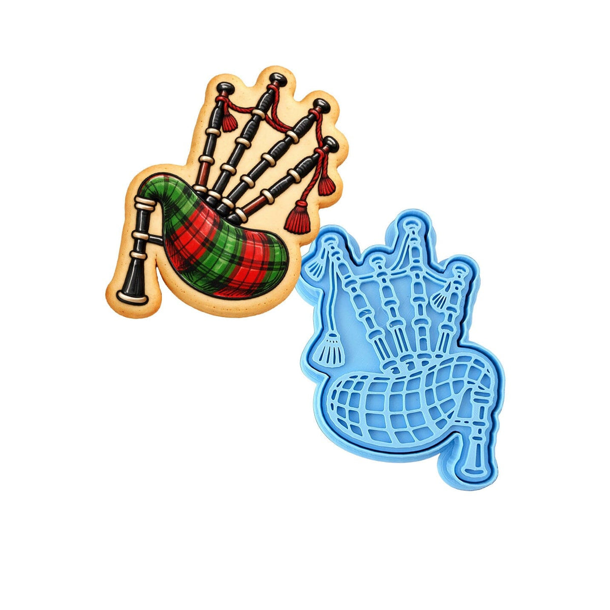Bagpipes 1 Cookie Cutter | Stamp | Stencil - SHARP EDGES - FAST Shipping - Choose Your Own Size! #1 Cookie Cutter Lady LITTLE - 3 Inches (7.62cm) **BUNDLE** Cutter + Stamp 