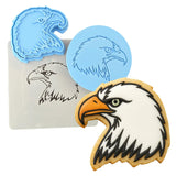 Bald Eagle Cookie Cutter | Stamp | Stencil #1 Animals & Dinosaurs Cookie Cutter Lady MINI - 2 Inches (5cm) **FULL SET BUNDLE** Cutter + Stamp + Stencil + Debosser **BEST DEAL** 