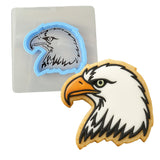 Bald Eagle Cookie Cutter | Stamp | Stencil #1 Animals & Dinosaurs Cookie Cutter Lady MINI - 2 Inches (5cm) **BUNDLE** Cutter + Stencil 