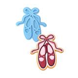 Ballet Shoes Cookie Cutter | Stamp | Stencil #1 Girly / Dolls / Princess Cookie Cutter Lady MINI - 2 Inches (5cm) Stamp ONLY 