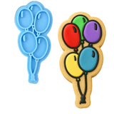 Balloons Cookie Cutter | Stamp | Stencil #1 Mom / Dad / Bday / Party Cookie Cutter Lady MINI - 2 Inches (5cm) Stamp ONLY 