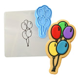 Balloons Cookie Cutter | Stamp | Stencil #1 Mom / Dad / Bday / Party Cookie Cutter Lady 