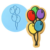 Balloons Cookie Cutter | Stamp | Stencil #1 Mom / Dad / Bday / Party Cookie Cutter Lady MINI - 2 Inches (5cm) Debosser ONLY 