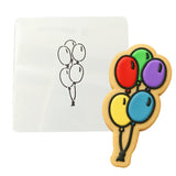 Balloons Cookie Cutter | Stamp | Stencil #1 Mom / Dad / Bday / Party Cookie Cutter Lady MINI - 2 Inches (5cm) Stencil ONLY 
