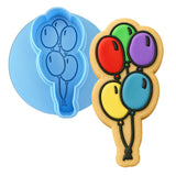 Balloons Cookie Cutter | Stamp | Stencil #1 Mom / Dad / Bday / Party Cookie Cutter Lady MINI - 2 Inches (5cm) **BUNDLE** Cutter + Debosser 