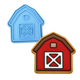 Barn Cookie Cutter | Stamp | Stencil #1 Animals & Dinosaurs Cookie Cutter Lady MINI - 2 Inches (5cm) **BUNDLE** Cutter + Stamp 