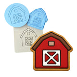 Barn Cookie Cutter | Stamp | Stencil #1 Animals & Dinosaurs Cookie Cutter Lady MINI - 2 Inches (5cm) **FULL SET BUNDLE** Cutter + Stamp + Stencil + Debosser **BEST DEAL** 