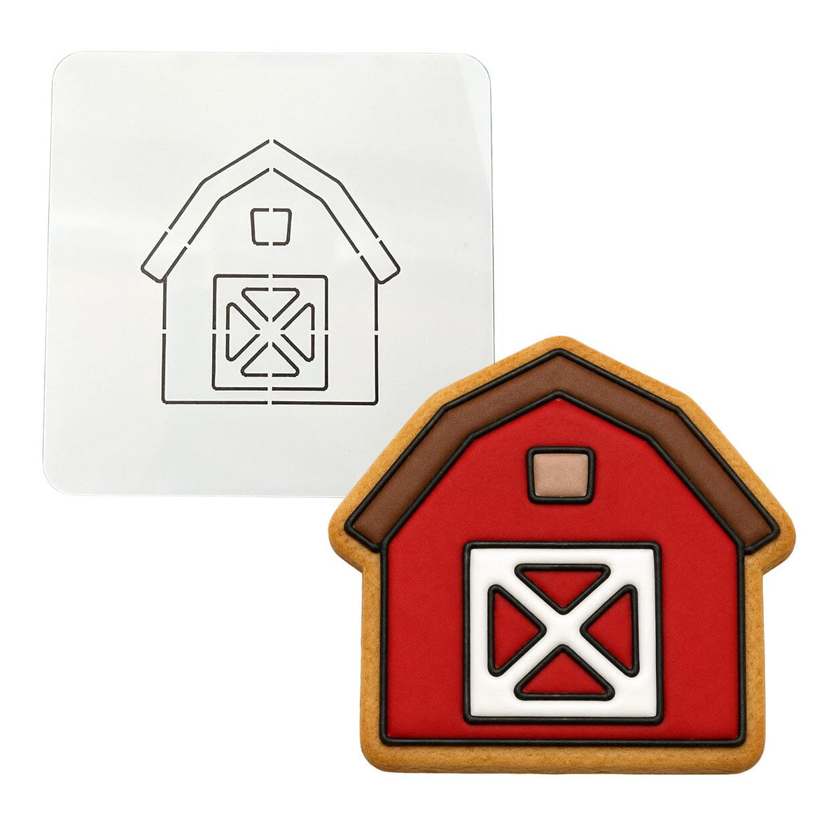 Barn Cookie Cutter | Stamp | Stencil #1 Animals & Dinosaurs Cookie Cutter Lady MINI - 2 Inches (5cm) Stencil ONLY 