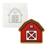 Barn Cookie Cutter | Stamp | Stencil #1 Animals & Dinosaurs Cookie Cutter Lady MINI - 2 Inches (5cm) Stencil ONLY 