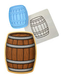 Barrel Cookie Cutter | Stamp | Stencil - SHARP EDGES - FAST Shipping - Choose Your Own Size! #1 Cookie Cutter Lady LITTLE - 3 Inches (7.62cm) **BUNDLE** Cutter + Stamp + Stencil 