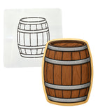 Barrel Cookie Cutter | Stamp | Stencil - SHARP EDGES - FAST Shipping - Choose Your Own Size! #1 Cookie Cutter Lady LITTLE - 3 Inches (7.62cm) Stencil ONLY 