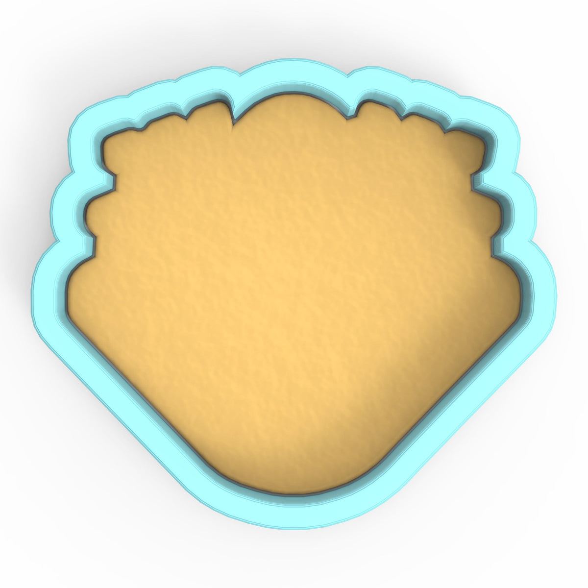 a cookie cutter with a cookie in the shape of a heart