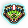 a paper cut out of a baseball field