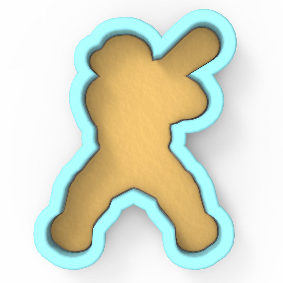 a cookie cutter shaped like a teddy bear