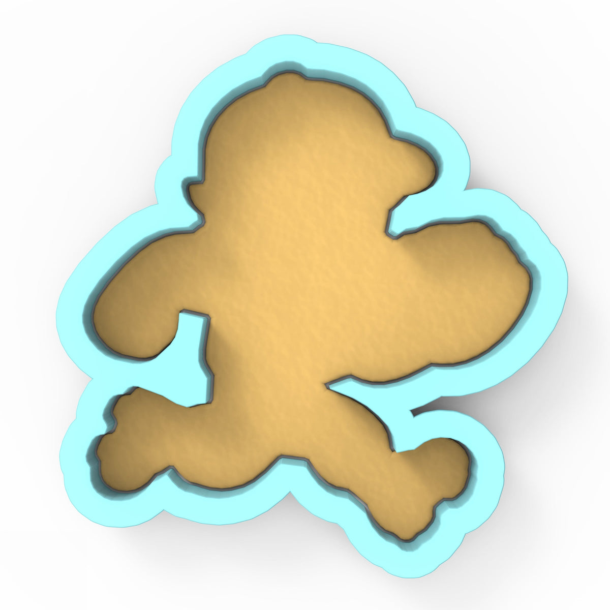 a cookie cutter shaped like a teddy bear