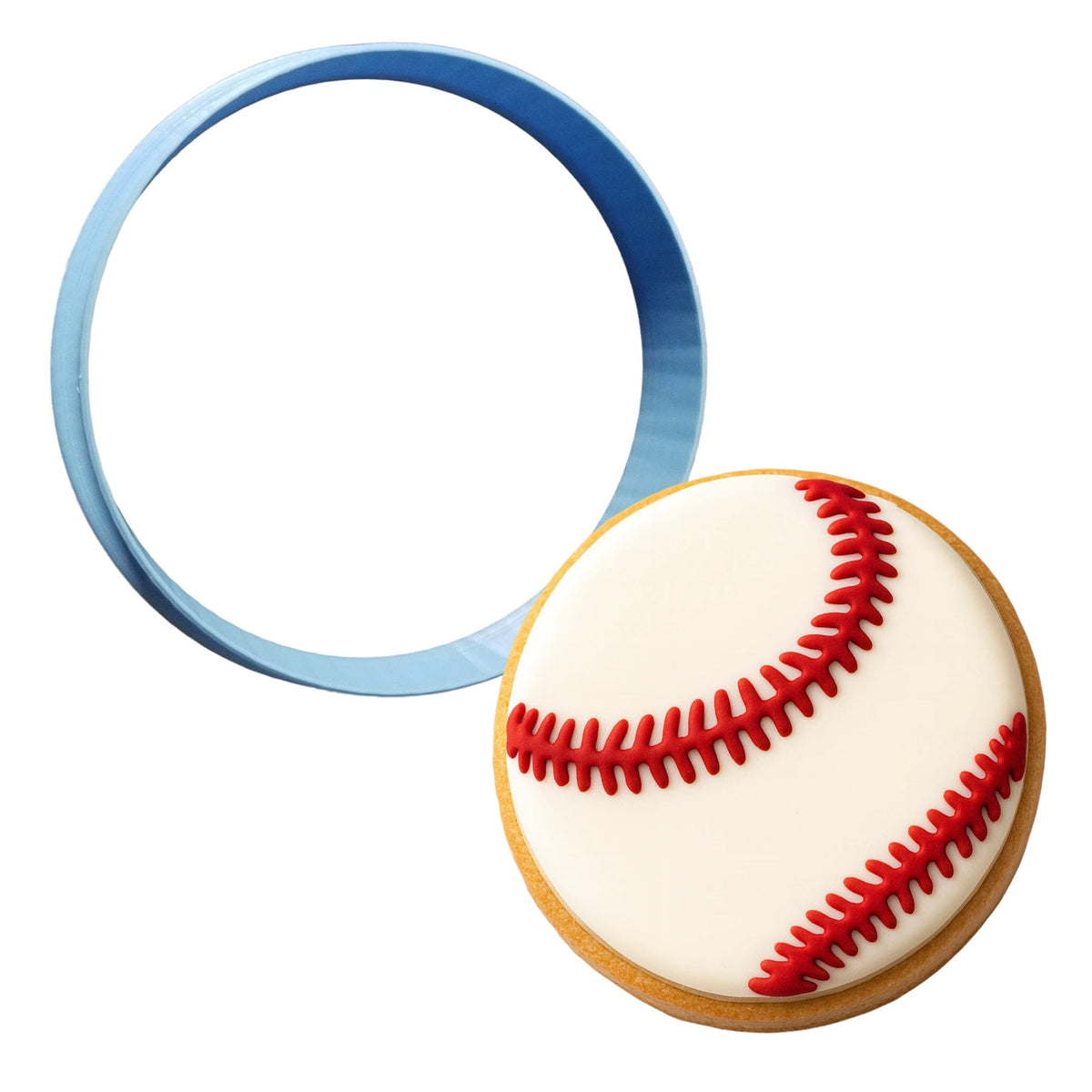 Baseball Cookie Cutter | Stamp | Stencil #1 Sports Cookie Cutter Lady MINI - 2 Inches (5cm) **BUNDLE** Cutter + Stencil 