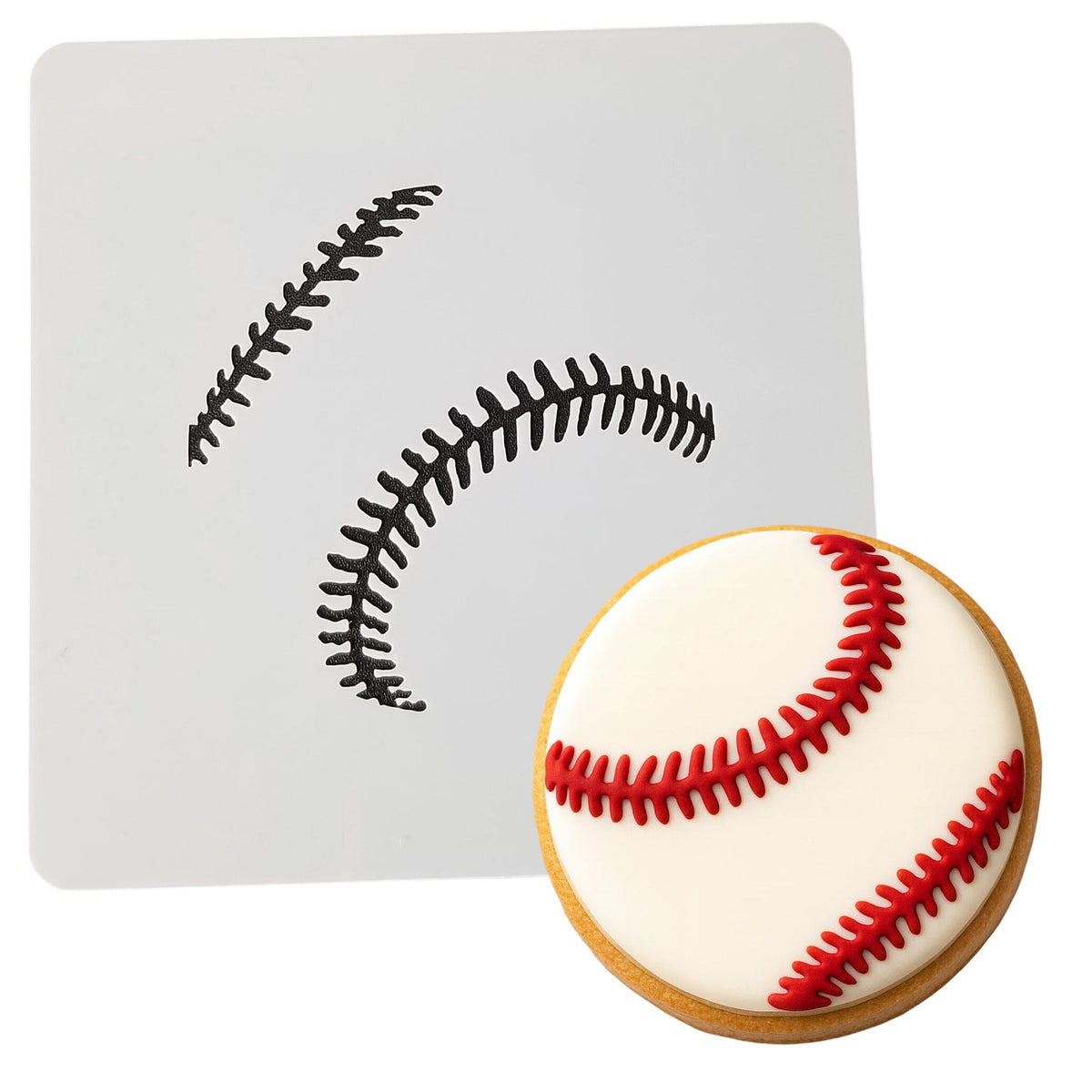 Baseball Cookie Cutter | Stamp | Stencil #1 Sports Cookie Cutter Lady MINI - 2 Inches (5cm) Stencil ONLY 