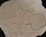 Baseball Flag Cookie Cutter | Stamp | Stencil #1 Sports Cookie Cutter Lady 