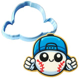 a cookie cutter shaped like a baseball ball