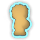 a cookie cutter shaped like a bear on a white background