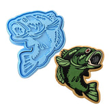 Bass Cookie Cutter | Stamp | Stencil #1 Boys/ Army / Outdoorsman Cookie Cutter Lady MINI - 2 Inches (5cm) **BUNDLE** Cutter + Stamp 