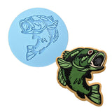 Bass Cookie Cutter | Stamp | Stencil #1 Boys/ Army / Outdoorsman Cookie Cutter Lady MINI - 2 Inches (5cm) Debosser ONLY 
