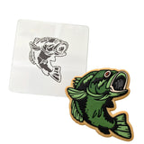 Bass Cookie Cutter | Stamp | Stencil #1 Boys/ Army / Outdoorsman Cookie Cutter Lady MINI - 2 Inches (5cm) Stencil ONLY 